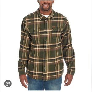 Orvis Men’s 100% Cotton Flannel Shirt Jacket size Large.